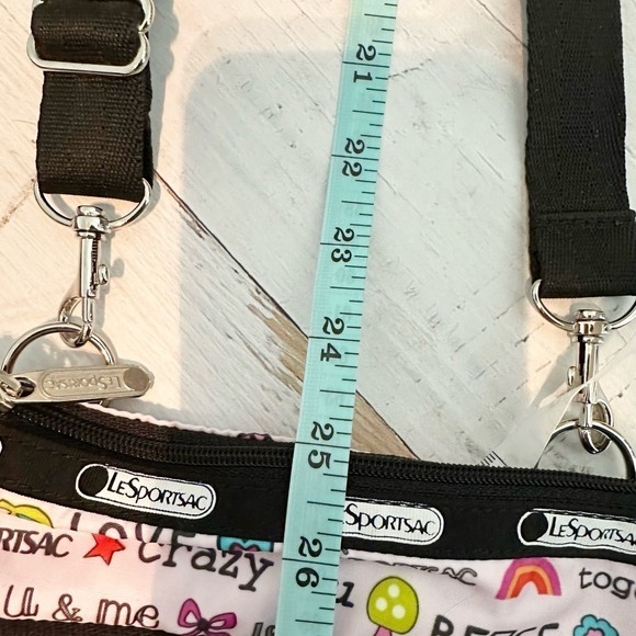 LeSportsac 3 Zippered Pocket Nylon Travel Crossbody Bag - Picture 7 of 7